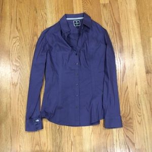 Retro purple button down shirt